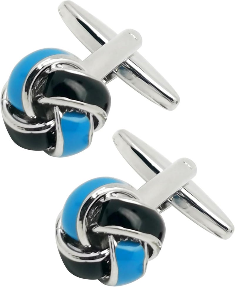 Jonwo Knot Cufflinks in Gift Box Cuff Links for Men Lady Daily Wear Business Wedding Party Tuxedo Shirt Birthday Gift - Image 1